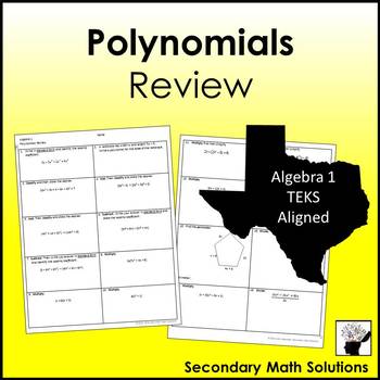 Preview of Polynomials Review