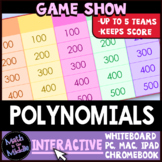 Polynomials Review Game Show - Interactive Digital Math Re