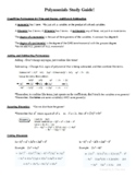 Polynomials Study Guide!