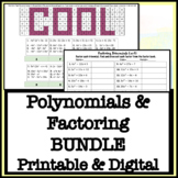 Polynomials and Factoring Digital Printable Activities Bundle