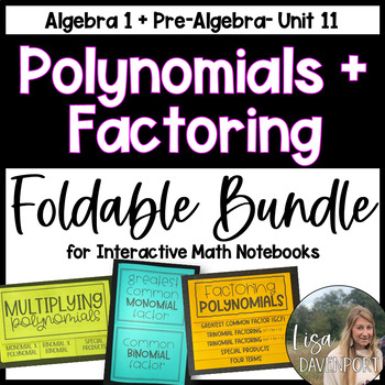 Preview of Polynomials and Factoring Foldables for Interactive Notebooks