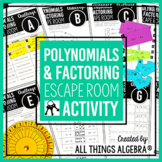 Polynomials and Factoring Review | Escape Room Activity