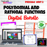 Polynomials and Rational Functions Digital Bundle with Printables