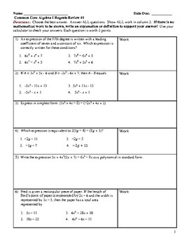 Preview of Polynomials and Solving Equations and Inequalities