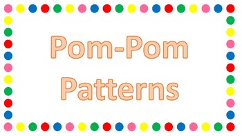 skorsten blive forkølet plejeforældre Pom-Pom Pattern Cards by Danielle Swartz | Teachers Pay Teachers