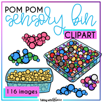 Rainbow Pom Poms ➖Subtraction Sensory Bin