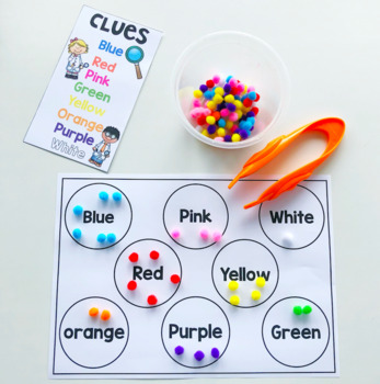 Pom-pom Color Colour Sort Activity Kindergarten | TpT