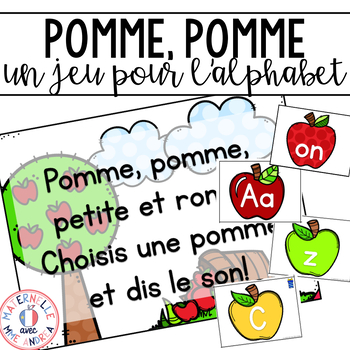 Preview of FRENCH Alphabet Apple Beginning Sounds Game - jeu d'automne pour le son initial