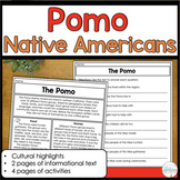 Pomo Native Americans Reading and Comprehension Activities