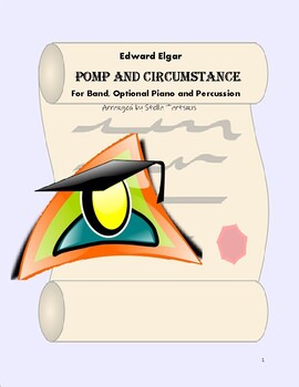 Preview of Pomp and Circumstance Arranged for band, piano & Percussion - Score & Parts