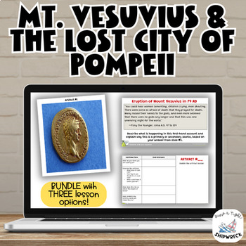 Preview of Pompeii and Mt Vesuvius BUNDLE of Interactive Activities and Lessons