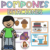 Pompones Estaciones/ Seasons Pom poms Otoño. Invierno. Pri