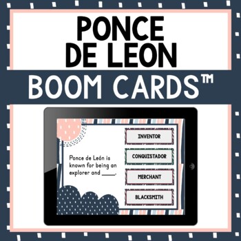 Preview of Ponce de Leon BOOM Cards™ - Digital Task Cards