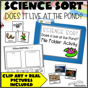 Pond Animals Science Center Sort for Preschool, Pre-K and Kindergarten
