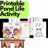 Pond Life Activity Pack Center Activities for Preschool and Pre-K