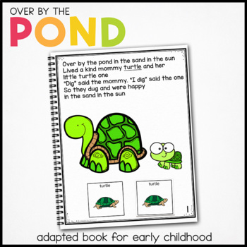 Preview of Pond Adapted Book for Special Education Pond Life Habitat Adaptive Book Activity