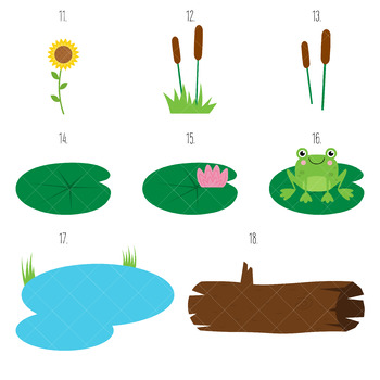 duck pond game clipart