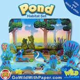 Pond Life Diorama Project |  Fresh Water Animal Habitat Cr