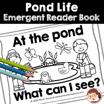 Preview of Pond Life Pre K Activities Preschool SPED - Emergent Reader Coloring Book