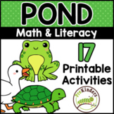 Pond Life Preschool Math & Literacy Activities Printable P