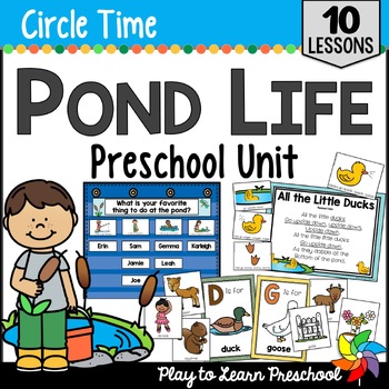 Preview of Pond Life Activities & Lesson Plans Theme Unit for Preschool Pre-K
