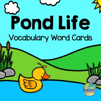 Preview of Pond Life Vocabulary Word Cards