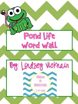Preview of Pond Life Word Wall