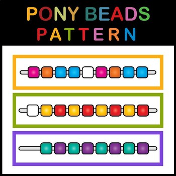 Preview of Pony Bead Patterning Task Cards