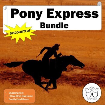 Preview of Pony Express Informational Text Activities Games Bundle