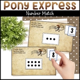 Pony Express Number Match - Wild West Math Activity - Coun