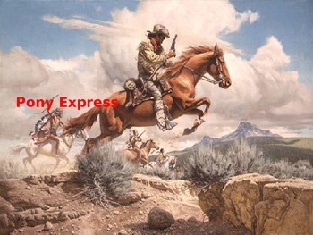 Preview of Pony Express - Power Point - History Facts Pictures - 14 Slides