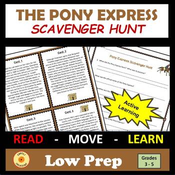 Preview of Pony Express Activity Scavenger Hunt with Easel Option