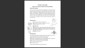 Preview of Ponyo Film Worksheets