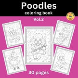 Poodles - coloring book Vol.2