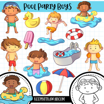 Pool Party PNG Clipart - Summer Fun Swimsuit Pool Noodle Squirt Gun Beach  Ball Floaties Water Balloons Clip Art - For Commercial Use