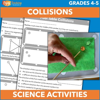 Preview of Pool Table Collisions - Changes in Energy When Objects Collide NGSS 4-PS3-3