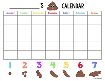 Preview of Poop/Stool Chart for Children