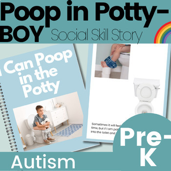 Preview of Poop in Potty Toilet Training Social Skill Story for Boys