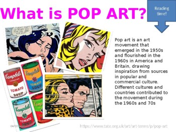 Preview of Pop Art 1 Andy Warhol - Title page, colour theory, collage
