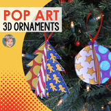 Pop Art 3D Christmas Ornaments A Unique Christmas Activity or Christmas Craft!