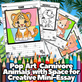 Pop Art Carnivore Animals with Space for Writing Creative 