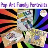 Pop Art Family Portraits with Coloring Pages and Acrostic Poetry