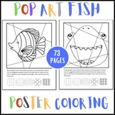 Pop Art Fish Poster Coloring - Collaborative Posters - Wri