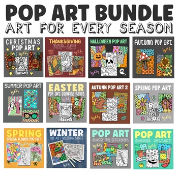 Preview of Pop Art For Every Season - XXL Art Activity Bundle