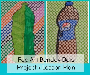 Preview of Pop Art Benday Dots Handout Lichtenstein Project Drawing Perspective Portraits