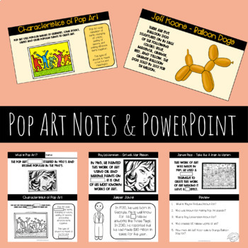 Preview of Pop Art Notes and PowerPoint