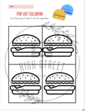 Pop Art Worksheet: Hamburger