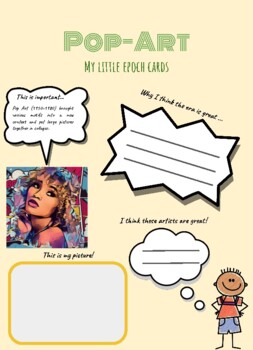 Preview of Pop-Art easy explained - Worksheet to learn about the Era of Pop-Art