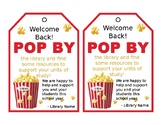 Pop By Welcome to the Library Editable Printable Beginning