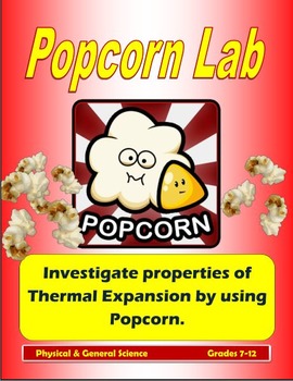 Preview of Pop Corn Lab (Heat and Energy)